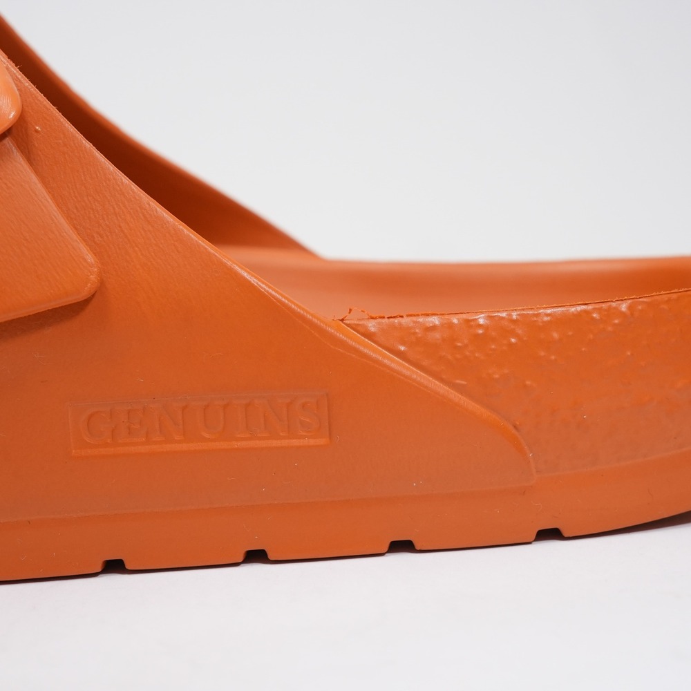 Genuins Sandals Mens 12‎ Orange EVA Double Strap Buckle Slides EU 45 Spain - Picture 3 of 14